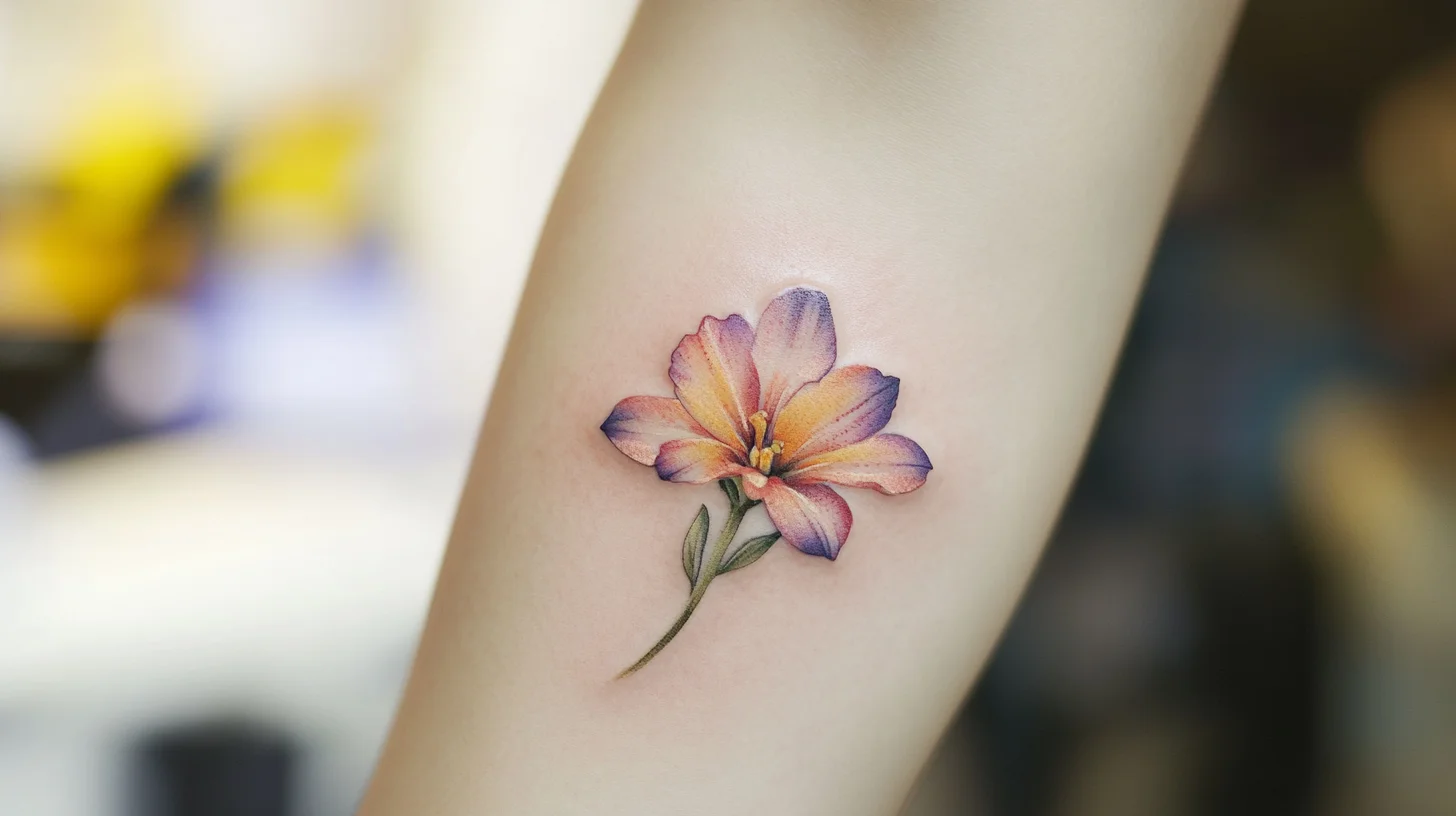 freesia en tatouage