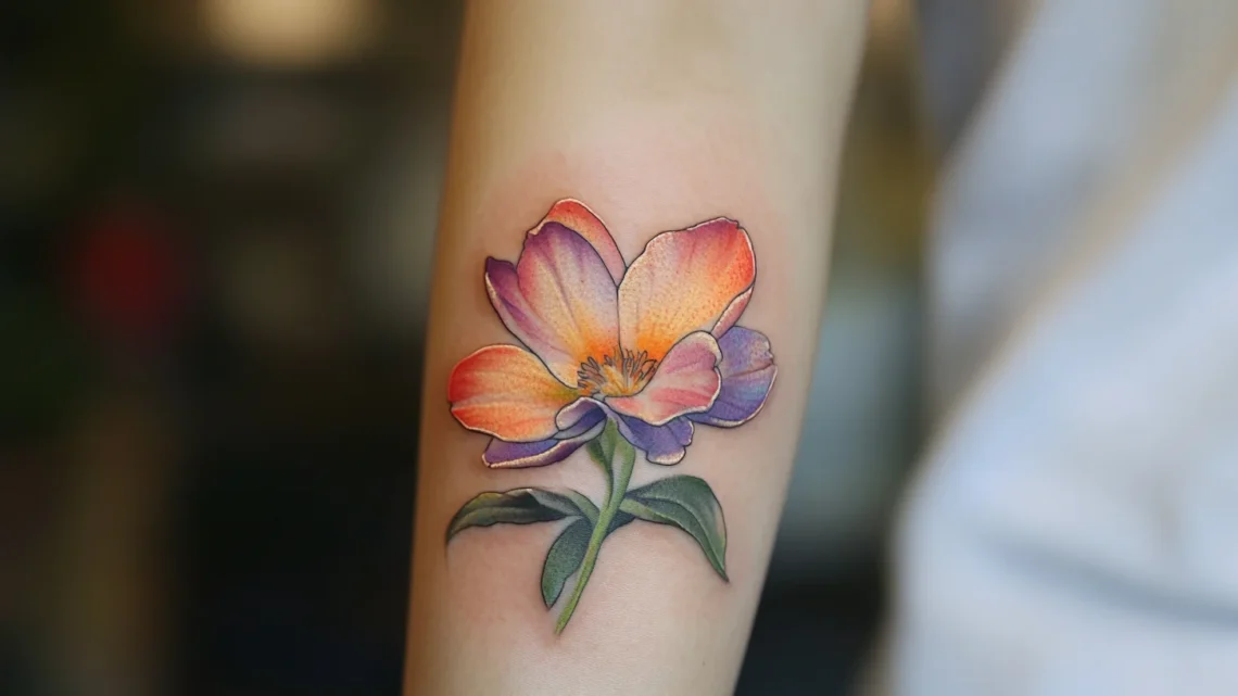 Freesia en tatouage : signification et émotions associées