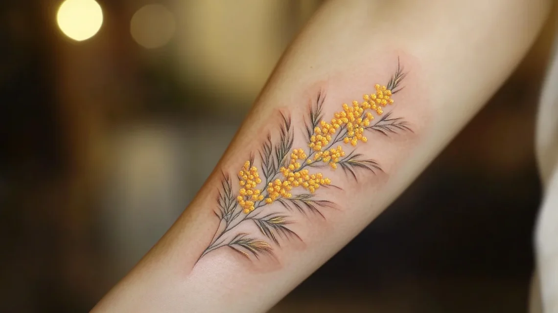 La signification du tatouage mimosa : une célébration de la vie et de l’amour