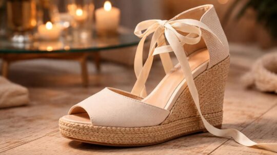 L&rsquo;espadrille compensée à lacet : la chaussure idéale pour vos soirées