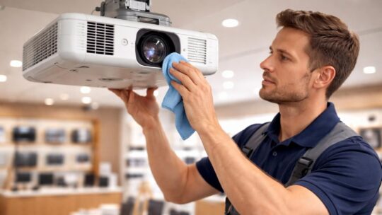 Maintenance : garder vidéoprojecteur Epson stable et propre en boutique