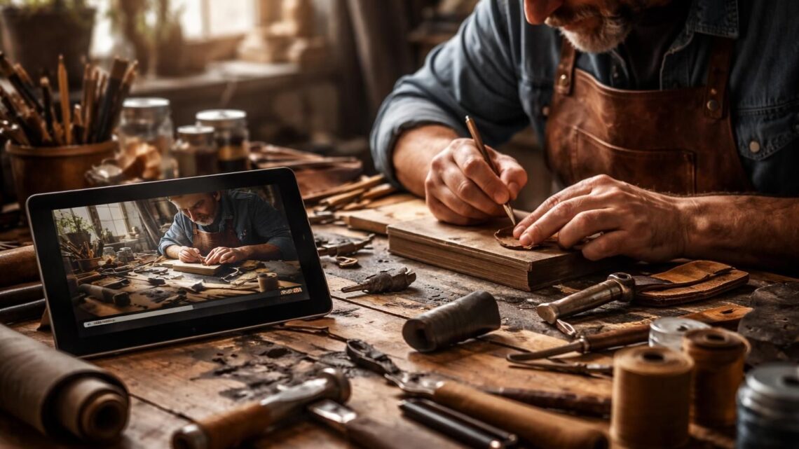 Storytelling artisanal : montrer l’atelier en vidéo sur tablette tactile
