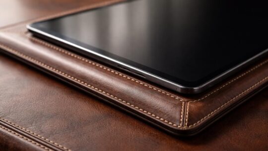Cuir et coutures au zoom : tablette tactile pour valoriser la finition