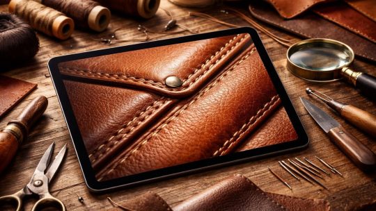 Les détails qui vendent : tablette tactile pour zoom couture et finitions cuir