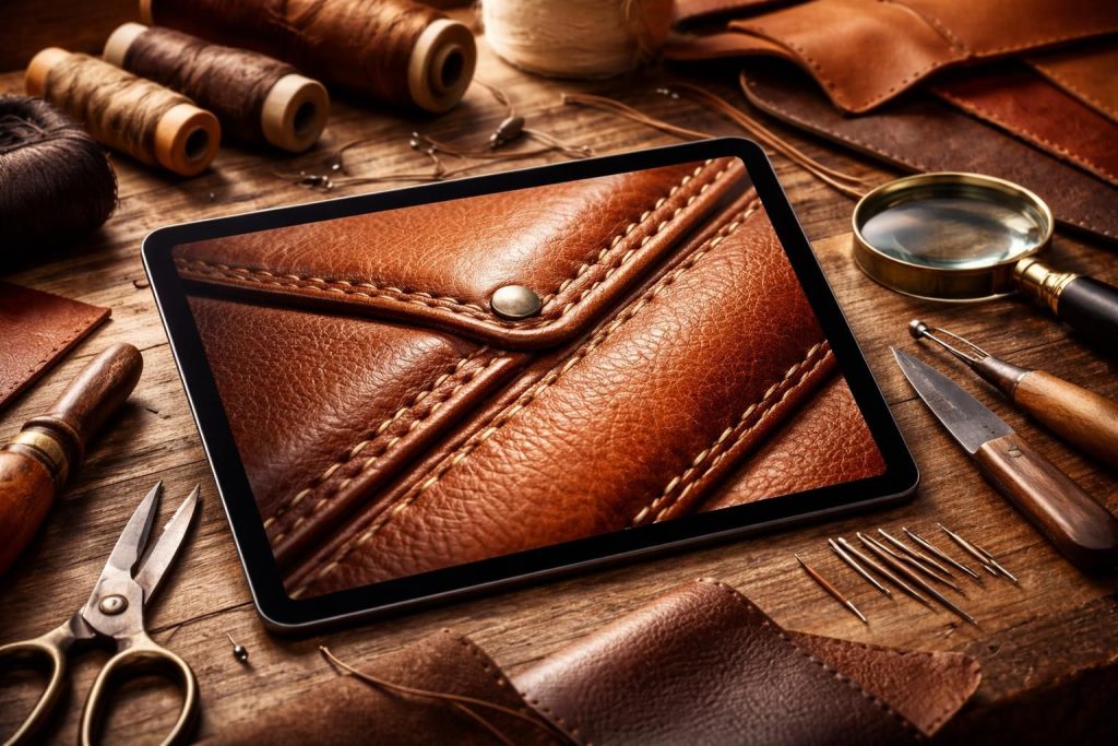 découvrez la tablette tactile idéale pour zoomer sur chaque détail de votre couture et obtenir des finitions cuir parfaites. précision et performance au rendez-vous pour vos créations.